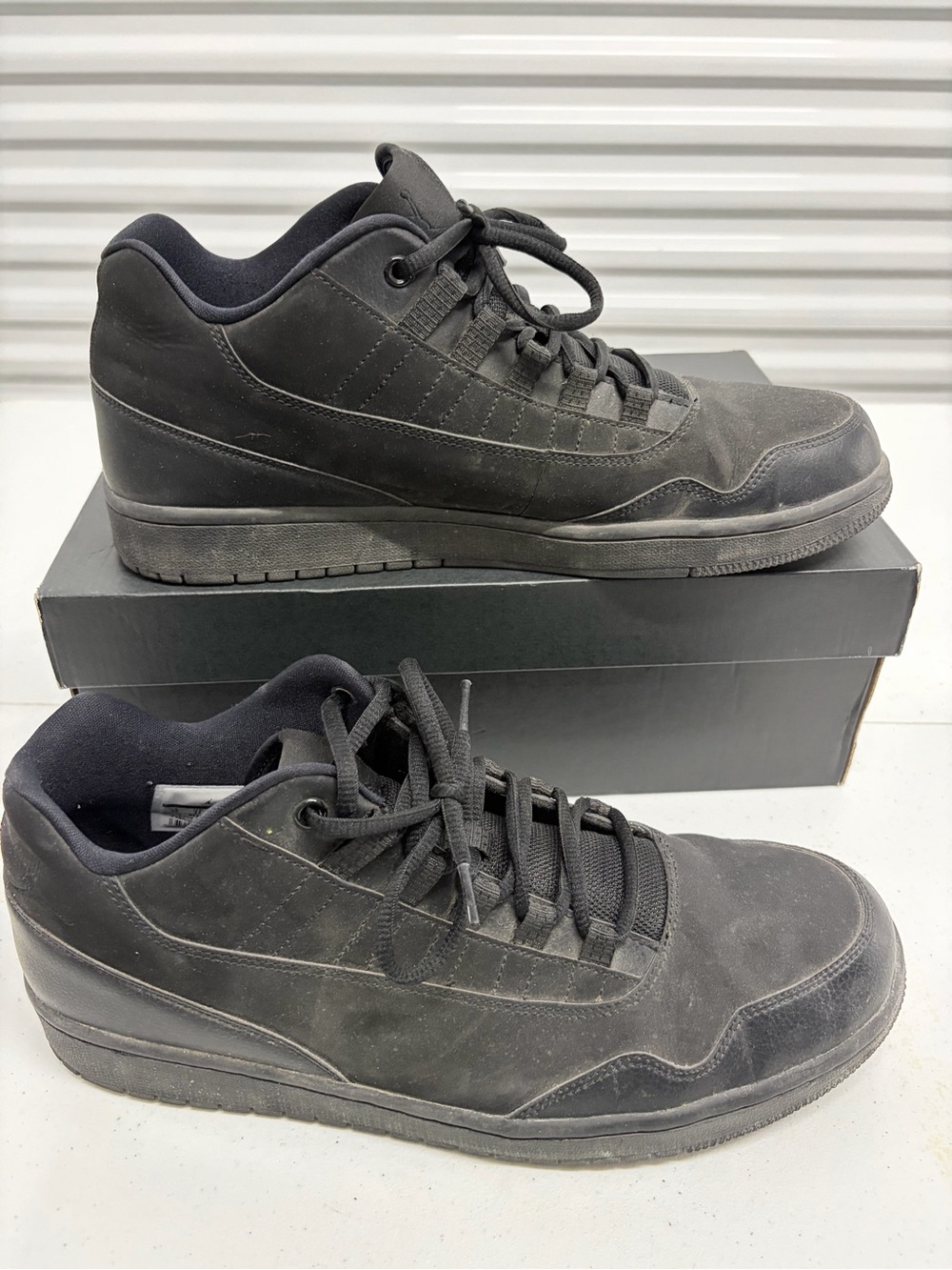 Jordan’s Men's All-Black Low-Top Shoe 12